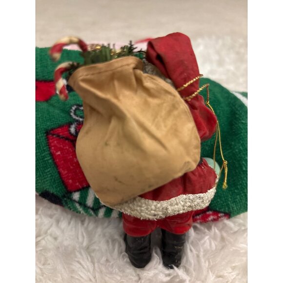 Vintage 1993 Possible Dreams Clothtique Santa Ornament Original Tag Mixed Med - Picture 7 of 13